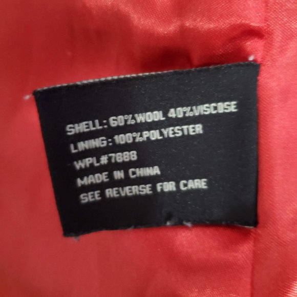 Miss Sixty Black Wool Double Breasted Pea Coat, M - Picture 8 of 9